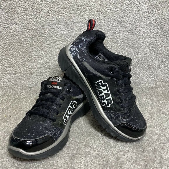 SKECHERS Youth EQUALIZER-MEGASONIC BLACK/RED STAR WARS 97020L Youth Size 12 - Picture 2 of 9